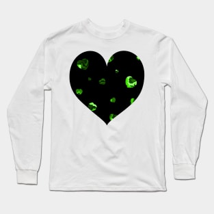 Chaotic Hearts, Dapple Series - Green Long Sleeve T-Shirt